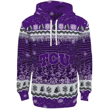 tcu horned frogs christmas trees purple hoodie best selling