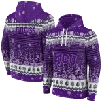 tcu horned frogs christmas trees purple hoodie best selling