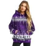 tcu horned frogs christmas trees purple hoodie best selling