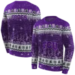 tcu horned frogs christmas trees purple hoodie best selling