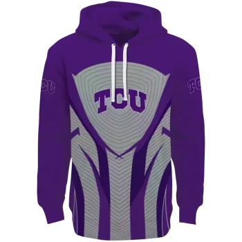 tcu horned frogs concentric lines purple black hoodie best selling
