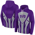 tcu horned frogs concentric lines purple black hoodie best selling