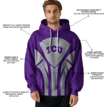tcu horned frogs concentric lines purple black hoodie best selling