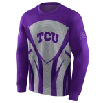 tcu horned frogs concentric lines purple black hoodie best selling
