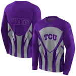 tcu horned frogs concentric lines purple black hoodie best selling