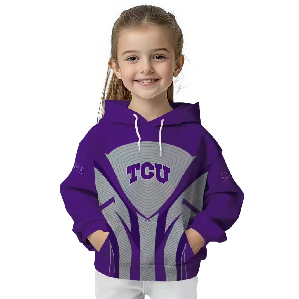 tcu horned frogs concentric lines purple black hoodie top rated tcu horned frogs concentric lines purple black hoodie top rated