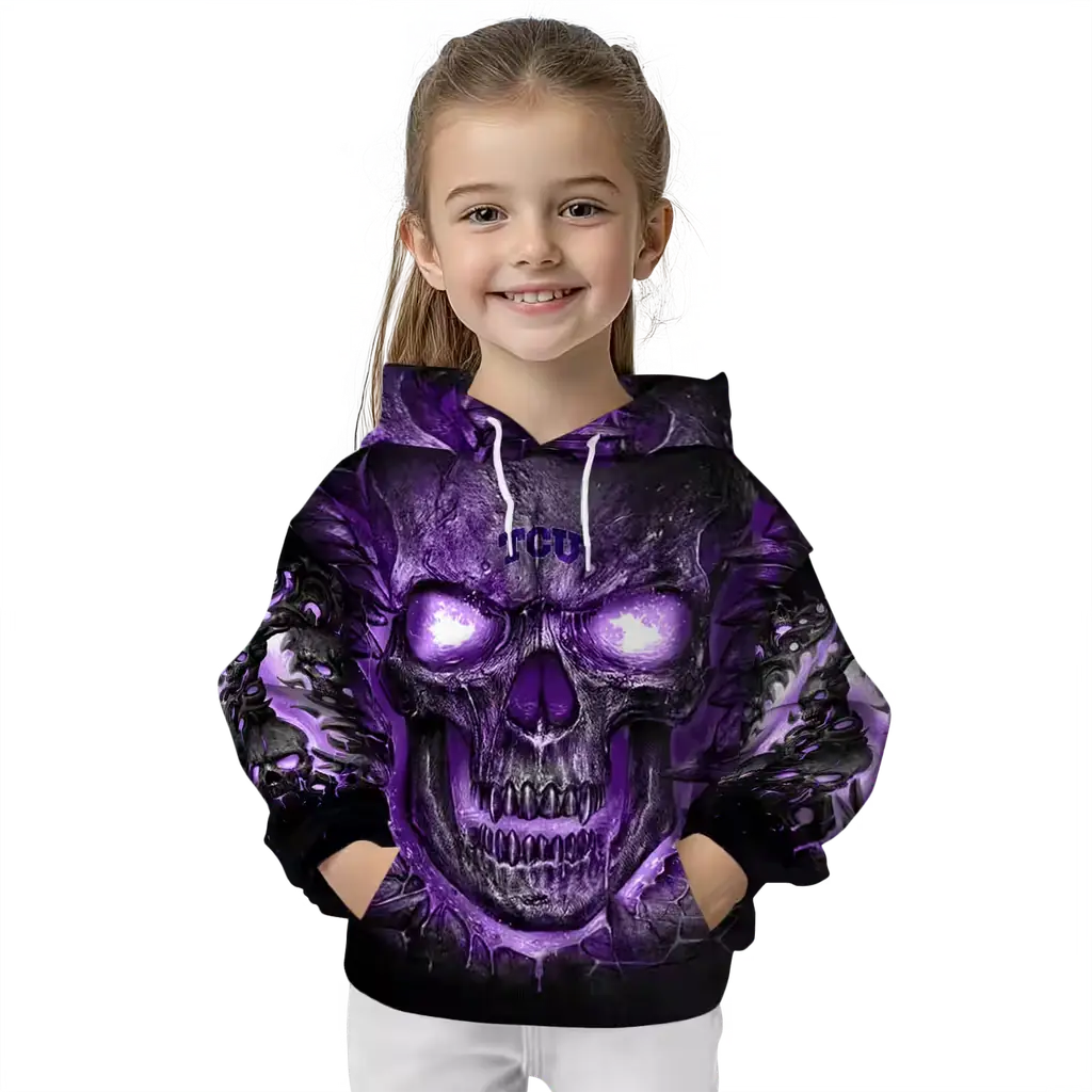 tcu horned frogs demonic skull purple black hoodie top rated tcu horned frogs demonic skull purple black hoodie top rated
