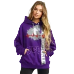 tcu horned frogs football heartbeat purple hoodie best selling