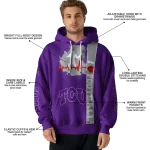 tcu horned frogs football heartbeat purple hoodie best selling
