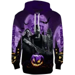 tcu horned frogs halloween vibes purple black hoodie best selling