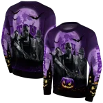 tcu horned frogs halloween vibes purple black hoodie best selling