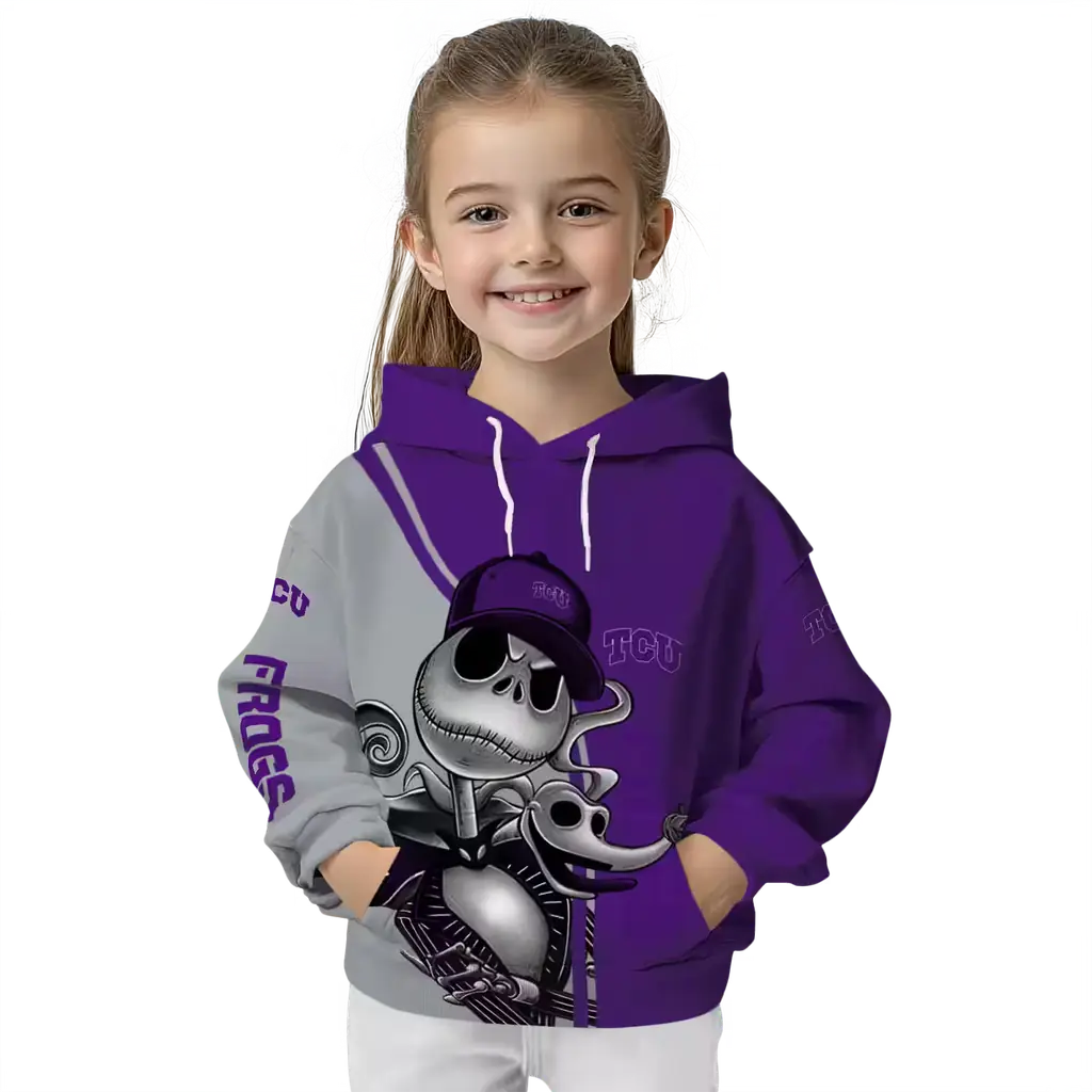 tcu horned frogs jack skellington purple hoodie top rated tcu horned frogs jack skellington purple hoodie top rated