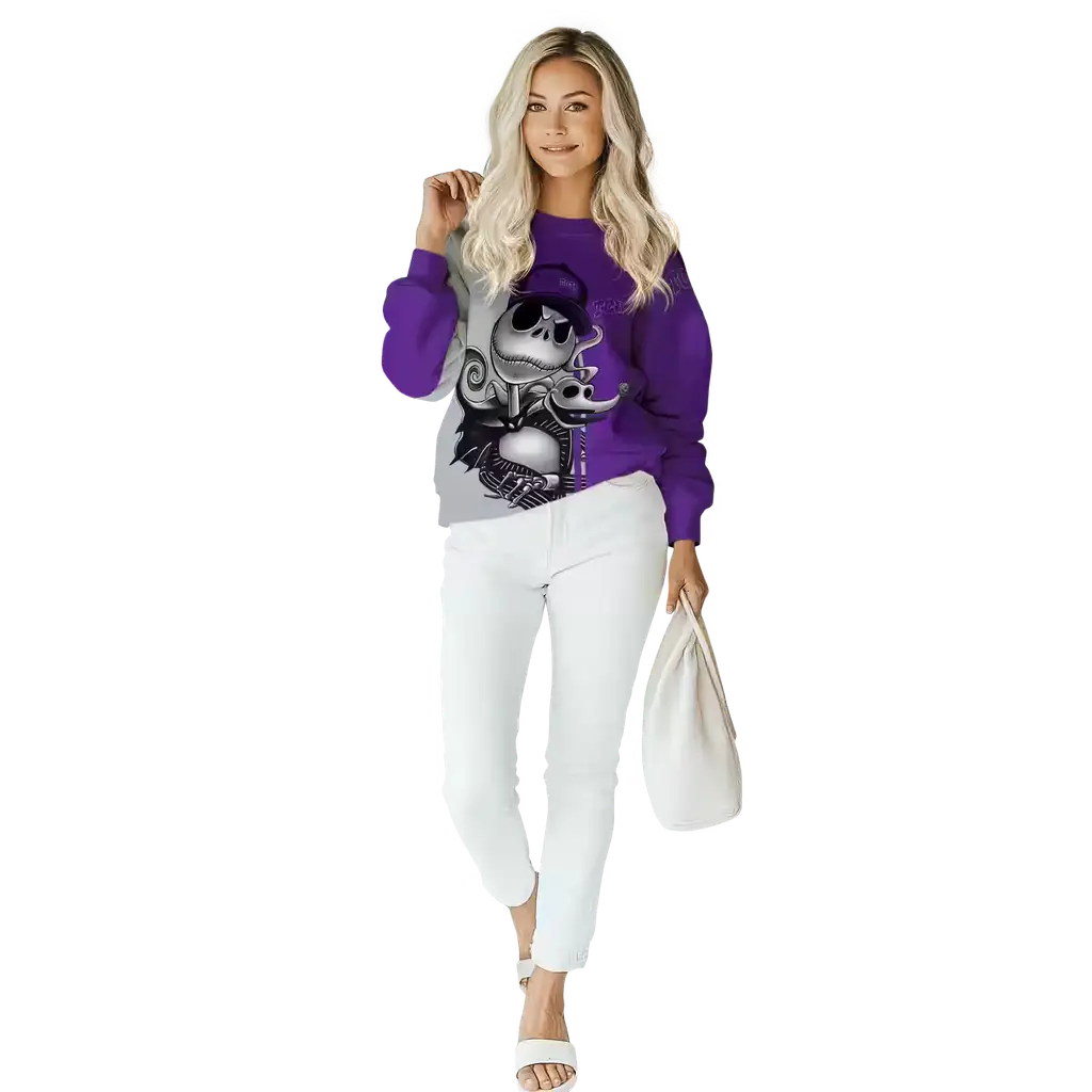 tcu horned frogs jack skellington purple hoodie trendy tcu horned frogs jack skellington purple hoodie trendy