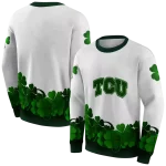 tcu horned frogs lucky motif white green hoodie best selling