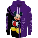 tcu horned frogs mickey mouse purple black hoodie best selling
