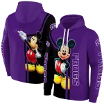 tcu horned frogs mickey mouse purple black hoodie best selling