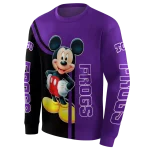 tcu horned frogs mickey mouse purple black hoodie best selling