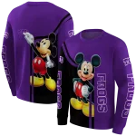 tcu horned frogs mickey mouse purple black hoodie best selling