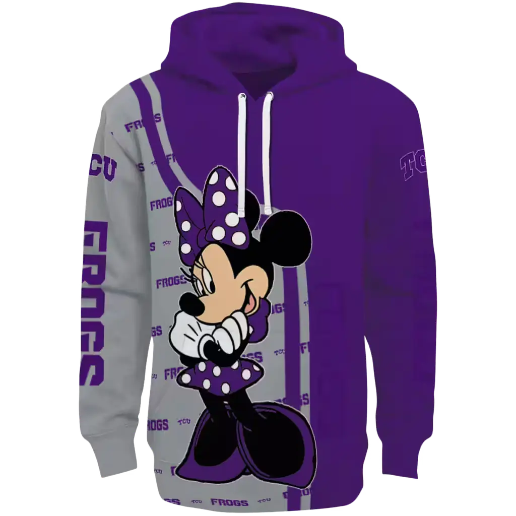tcu horned frogs minnie mouse purple hoodie best selling tcu horned frogs minnie mouse purple hoodie best selling