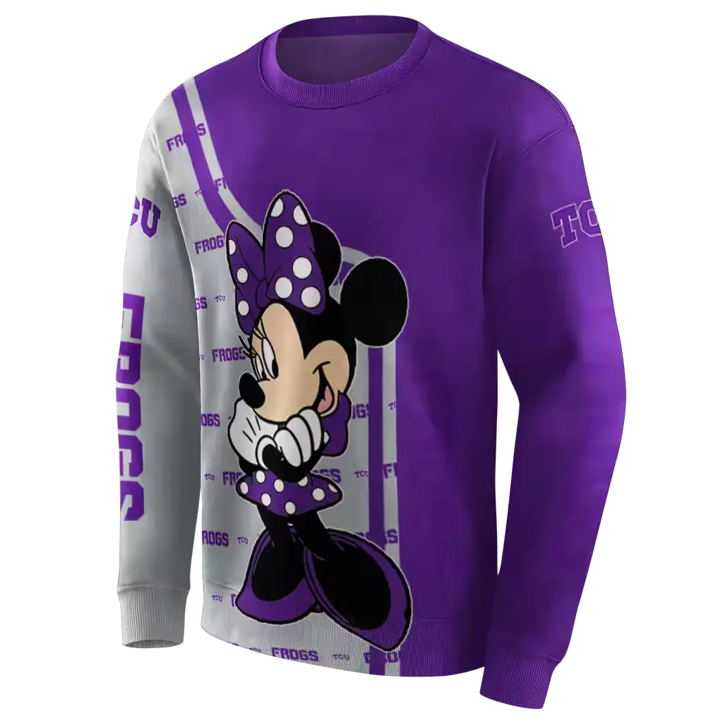 tcu horned frogs minnie mouse purple hoodie new arrival tcu horned frogs minnie mouse purple hoodie new arrival