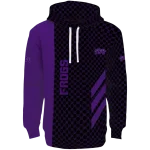 tcu horned frogs monogram pattern purple hoodie best selling