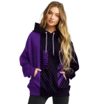 tcu horned frogs monogram pattern purple hoodie best selling