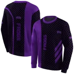 tcu horned frogs monogram pattern purple hoodie best selling