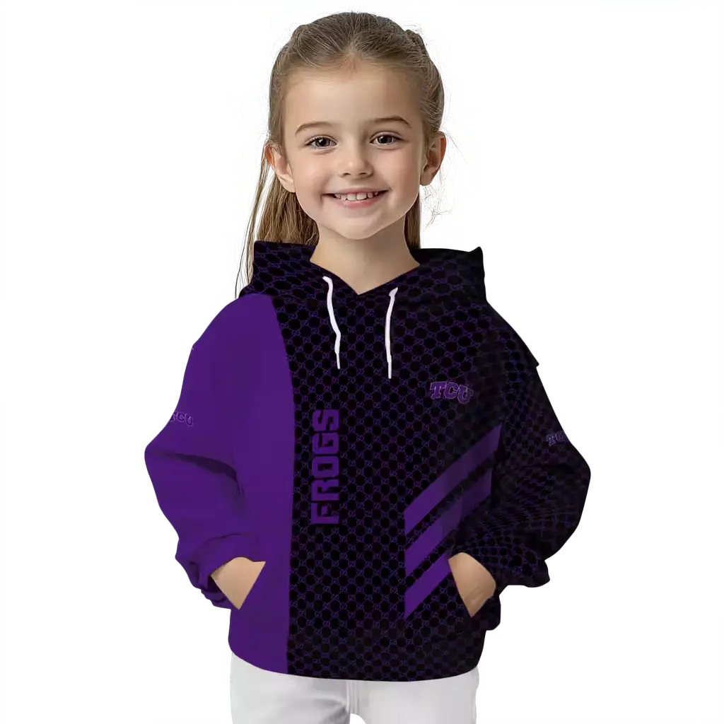tcu horned frogs monogram pattern purple hoodie top rated tcu horned frogs monogram pattern purple hoodie top rated