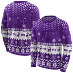 tcu horned frogs reindeer motif purple hoodie best selling