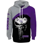 tcu horned frogs skull punisher grey black hoodie best selling