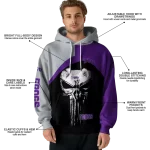 tcu horned frogs skull punisher grey black hoodie best selling