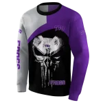 tcu horned frogs skull punisher grey black hoodie best selling