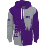 tcu horned frogs splatter effect purple hoodie best selling