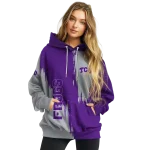 tcu horned frogs splatter effect purple hoodie best selling