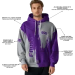 tcu horned frogs splatter effect purple hoodie best selling