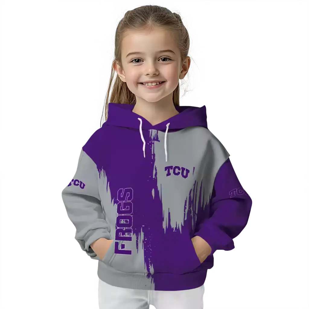 tcu horned frogs splatter effect purple hoodie top rated tcu horned frogs splatter effect purple hoodie top rated