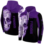 tcu horned frogs sugar skull purple black hoodie best selling