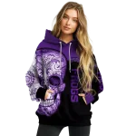 tcu horned frogs sugar skull purple black hoodie best selling