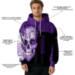 tcu horned frogs sugar skull purple black hoodie best selling