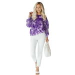 tcu horned frogs tie dye pattern purple hoodie best selling