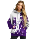 tcu horned frogs triangular pattern purple white hoodie best selling