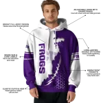 tcu horned frogs triangular pattern purple white hoodie best selling