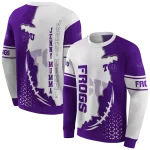 tcu horned frogs triangular pattern purple white hoodie best selling