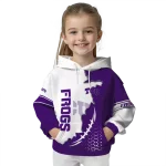 tcu horned frogs triangular pattern purple white hoodie best selling