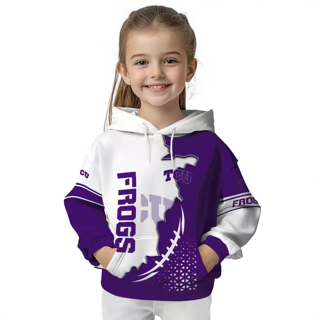tcu horned frogs triangular pattern purple white hoodie top rated tcu horned frogs triangular pattern purple white hoodie top rated