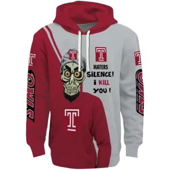 temple owls achmed skull red hoodie best selling