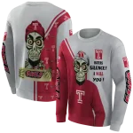 temple owls achmed skull red hoodie best selling