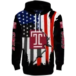 temple owls american pride black hoodie best selling