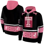 temple owls awareness ribbon black pink hoodie best selling