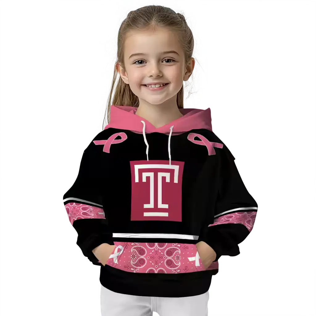 temple owls awareness ribbon black pink hoodie top rated temple owls awareness ribbon black pink hoodie top rated